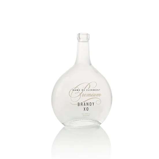 Botellas de vidrio de color azul con etiqueta personalizada de lujo con logotipo de 500/700/750 ml para botella de licor Vodka Gin Rum Tequlia